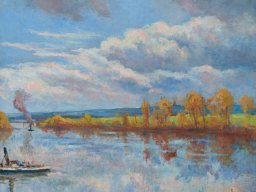 maximilien luce - bords de seine a guernes